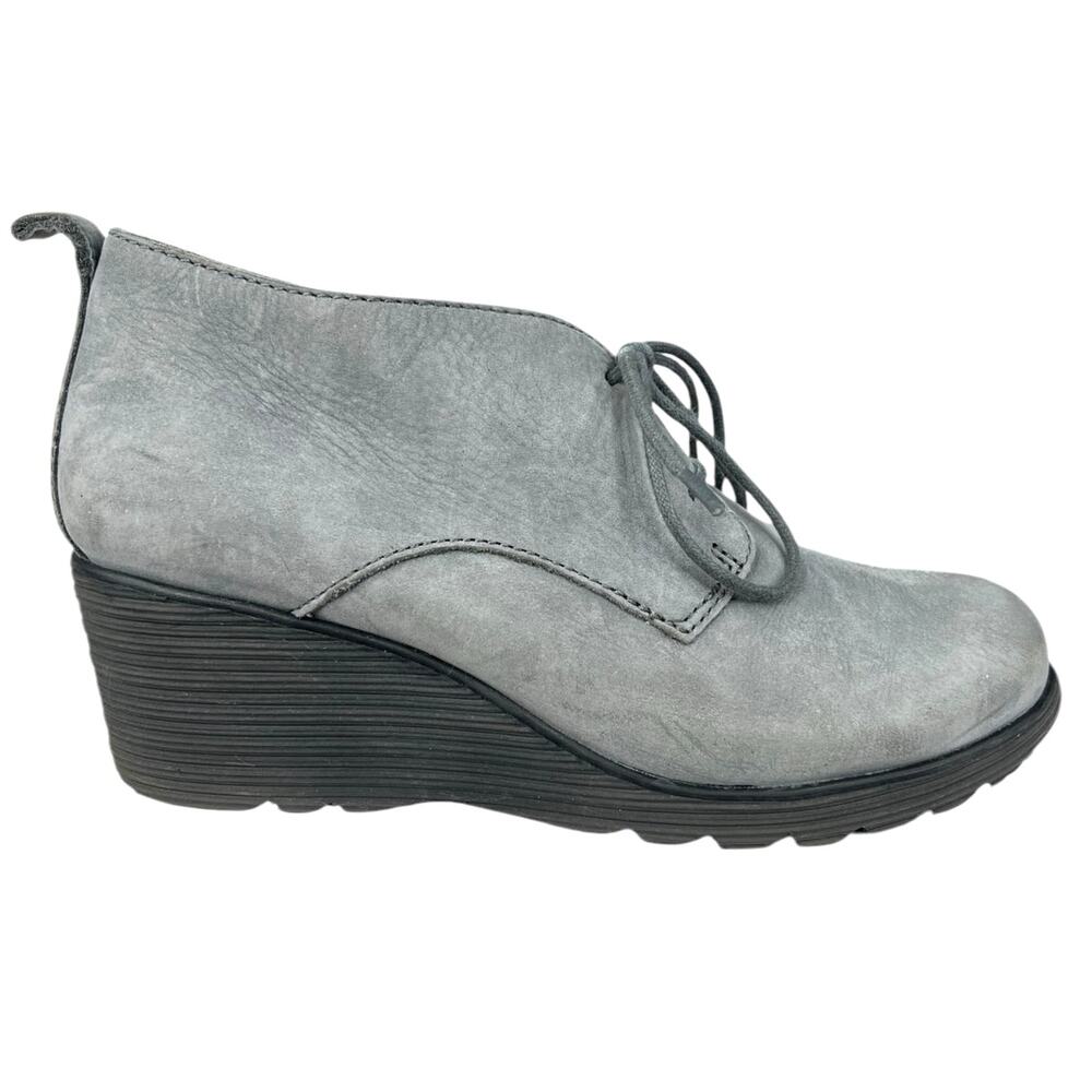 Dansko Women’s Cadee Grey Nubuck Wedge Oxford Size 38 US 7.5/8